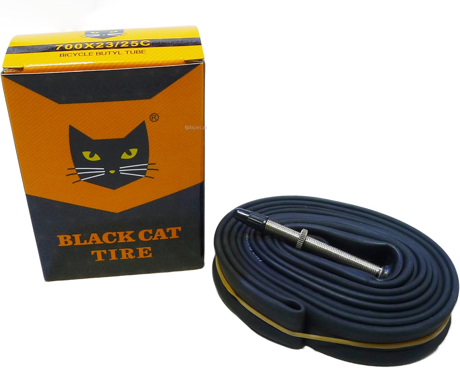 Black Cat 700C Road Bicycle Tube 700X23 25C FV48 Presta 48Mm image number 1