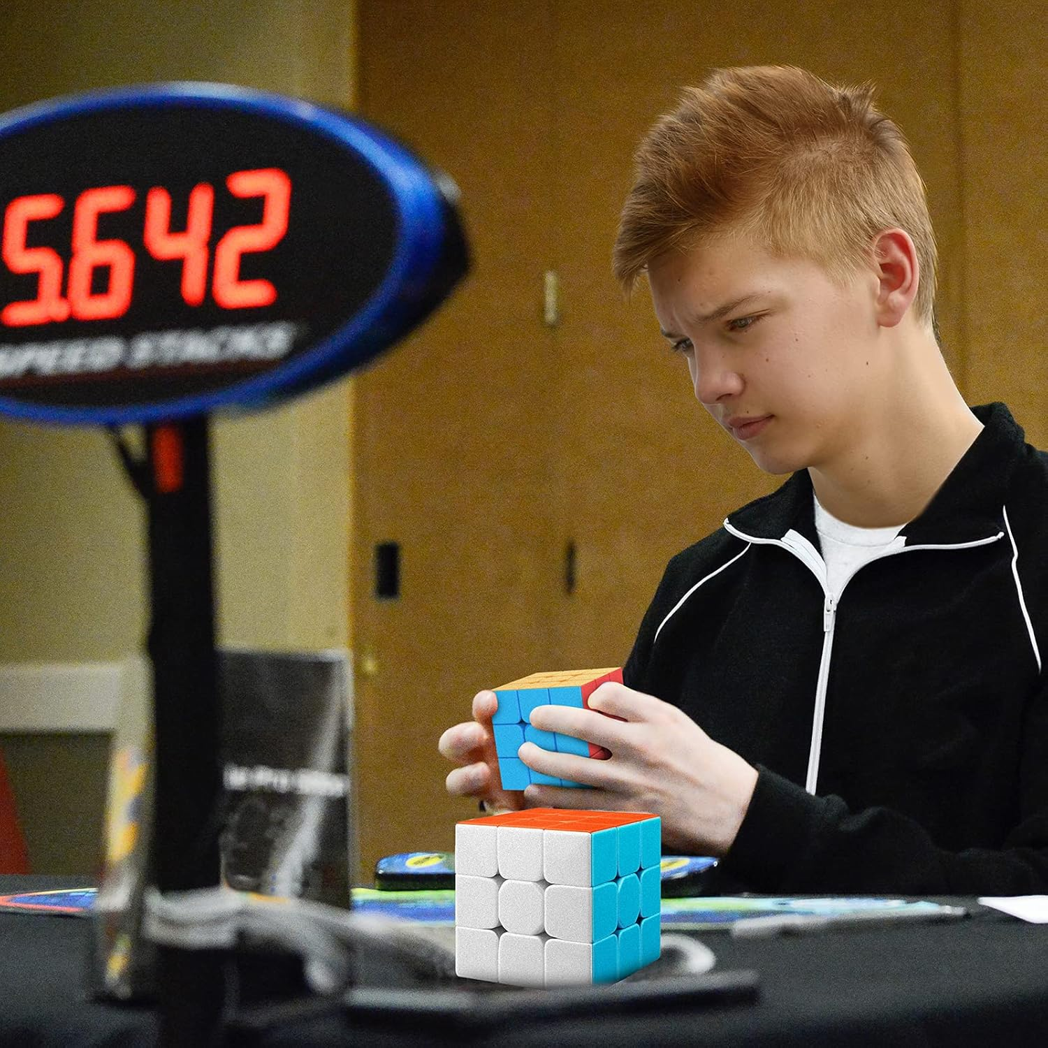 Speed Cube 3X3X3 Jurnwey Stickerless with Cube Tutorial - Turning Speedly Smoothly Magic Cubes 3X3 Puzzle Game Brain Toy for Kids and Adult image number 5