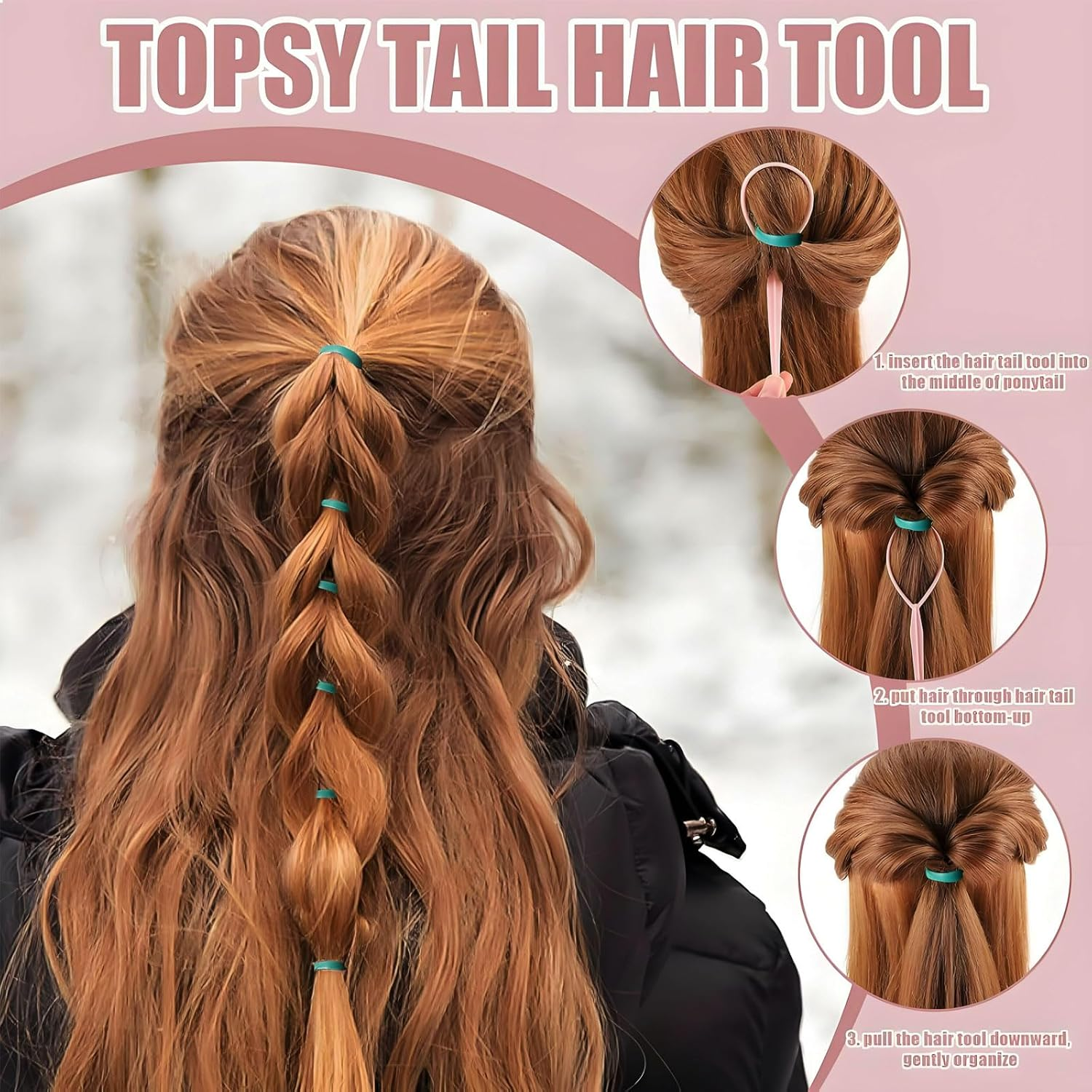 MYTOAU 1543 Pcs Elastic Hair Ties Set with Organizer Box Assorted Mini Hair Elastics Colorful Hair Accessories with Cute Flower Hair Clip Elastic Rubber Bands Hair Ropes Hair Barettes Hair Comb image number 1