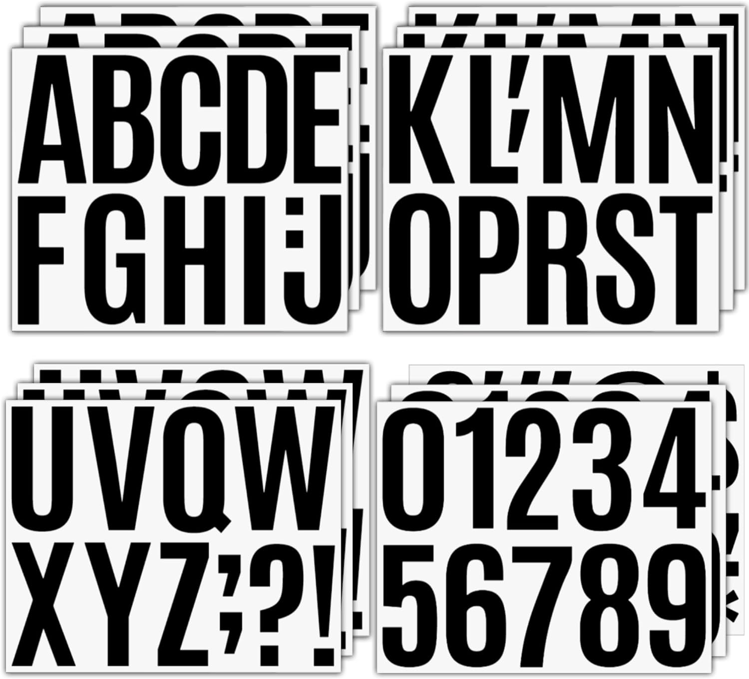 18 Sheets Self Adhesive Vinyl Letters Numbers Kit, Mailbox Numbers Sticker for Mailbox, Signs, Window, Door, Cars, Trucks, Home, Business, Address Number, Lockers (Black, 5 Inch) image number 2