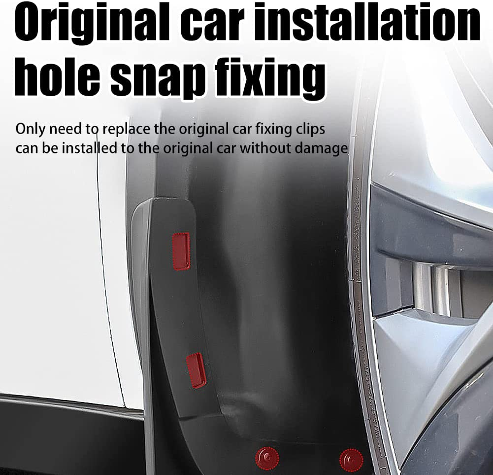 Geli 4 Pieces Mud Flaps Splash Guards,Upgraded Version Front and Rear Mud Flaps Compatible with 2021 2022 Tesla Model Y Accessories