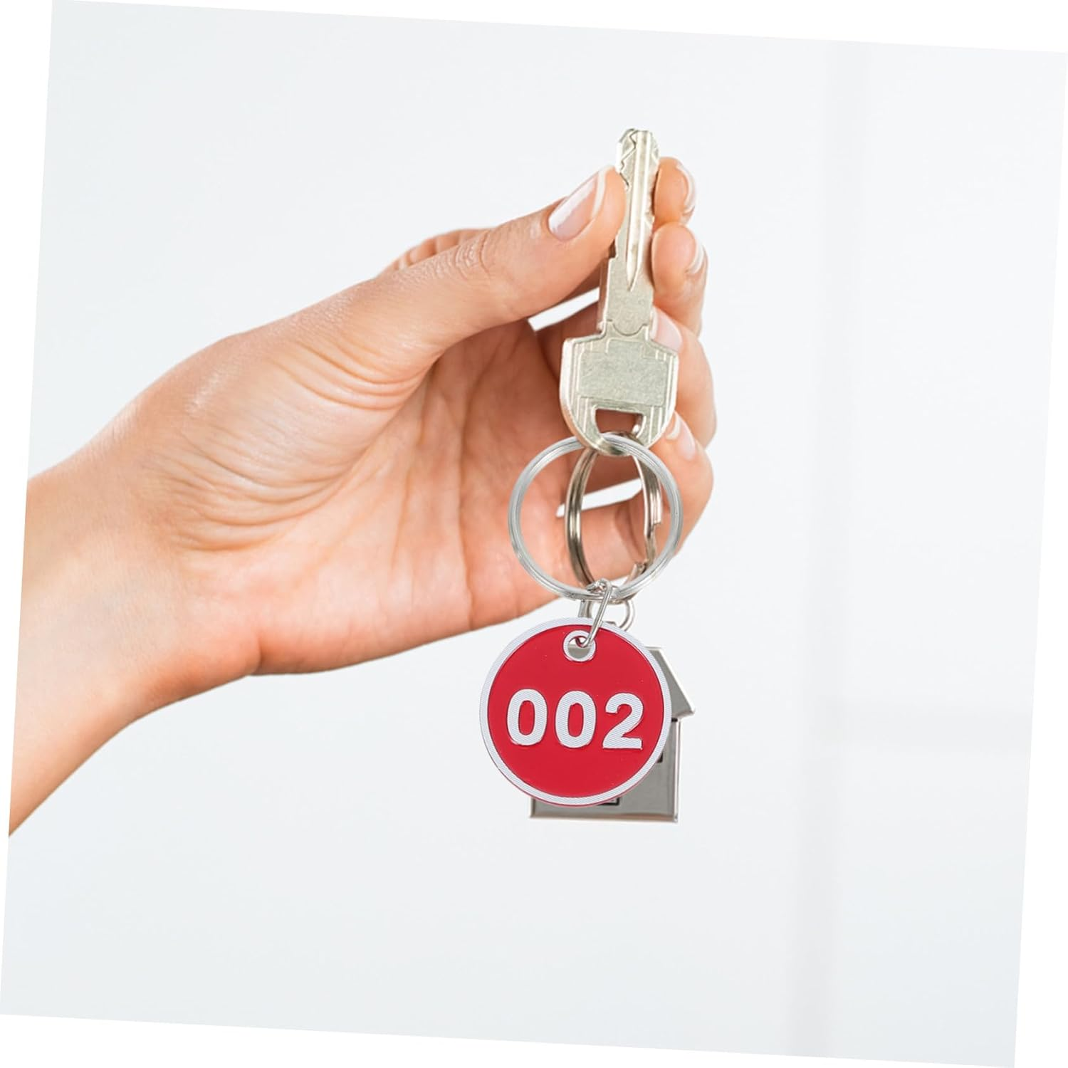 Veemoon 100Pcs Key Tags Aluminum Alloy Luggage Identification Tags for Sauna Hotel Dormitory Travel Bags