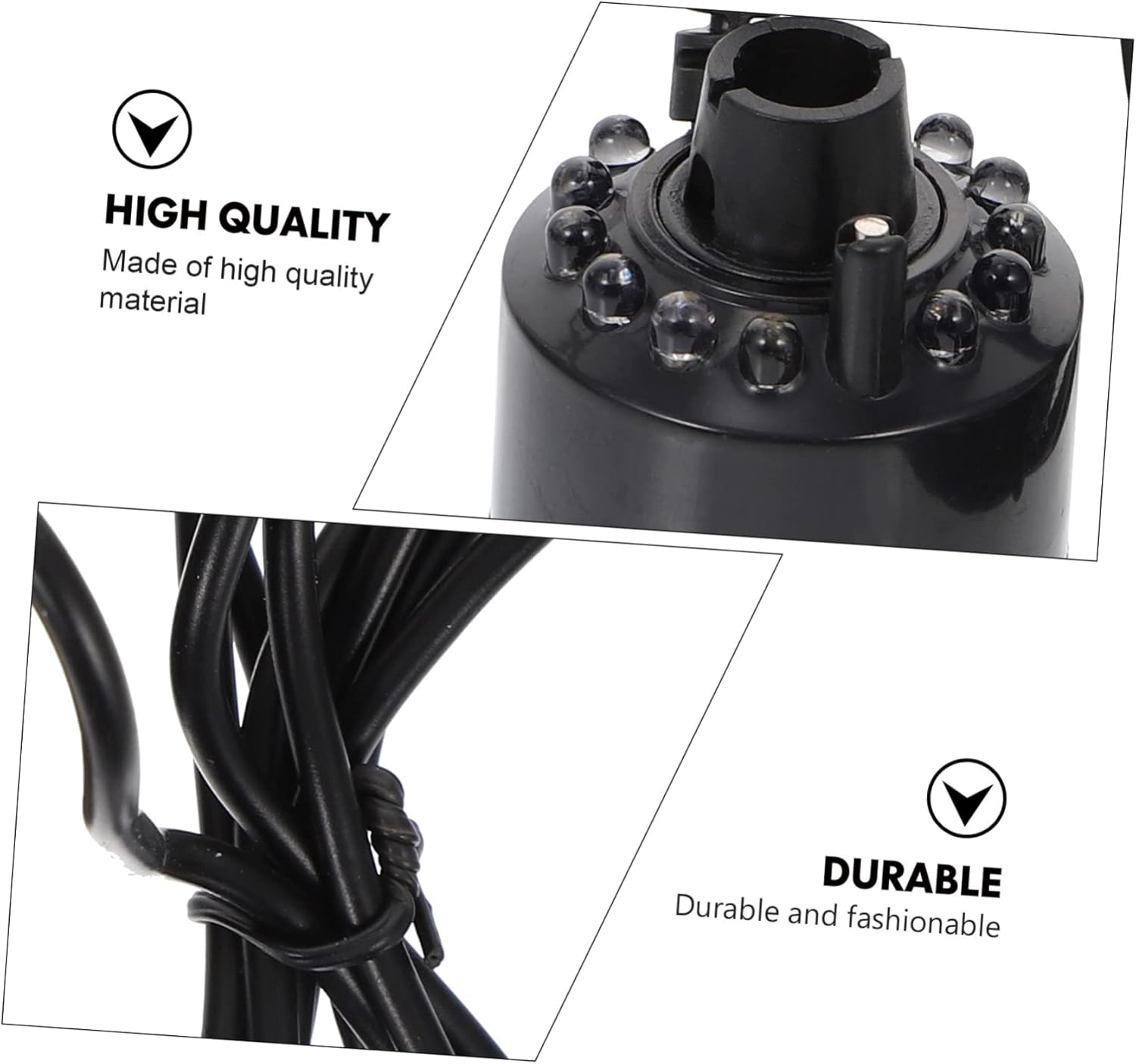 ULDIGI Mist Maker Fish Tank LED Mister Fogger Air Humidifier Lamp Fountains Fog Maker Humidifying and Cooling for Indoor Fountain Water Feature Office Plug and Play image number 3