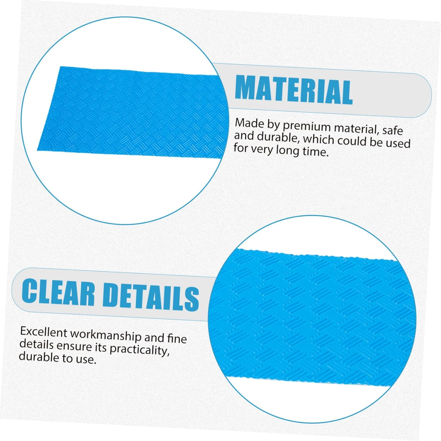 Outanaya Non-Slip Swimming Pool Stair Mat Wave Pattern 43X90Cm Blue Anti-Slip Pool Ladder Cushion for Outdoor and Protection