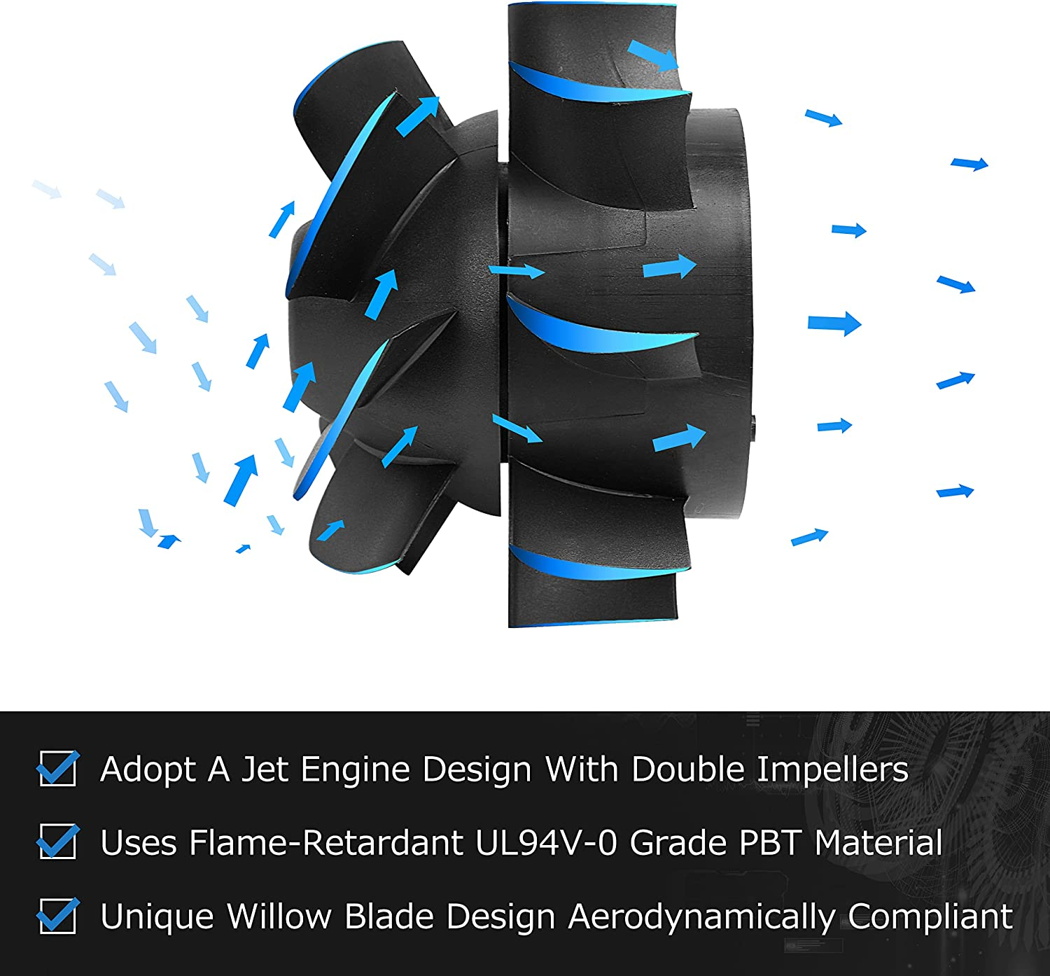6 Inch Inline Duct Fans, 350 CFM Ventilation Exhaust Fan Ideal for Indoor Heating Cooling Transfer or Grow Tents Air Boosting, with Variable Speed Controller image number 6