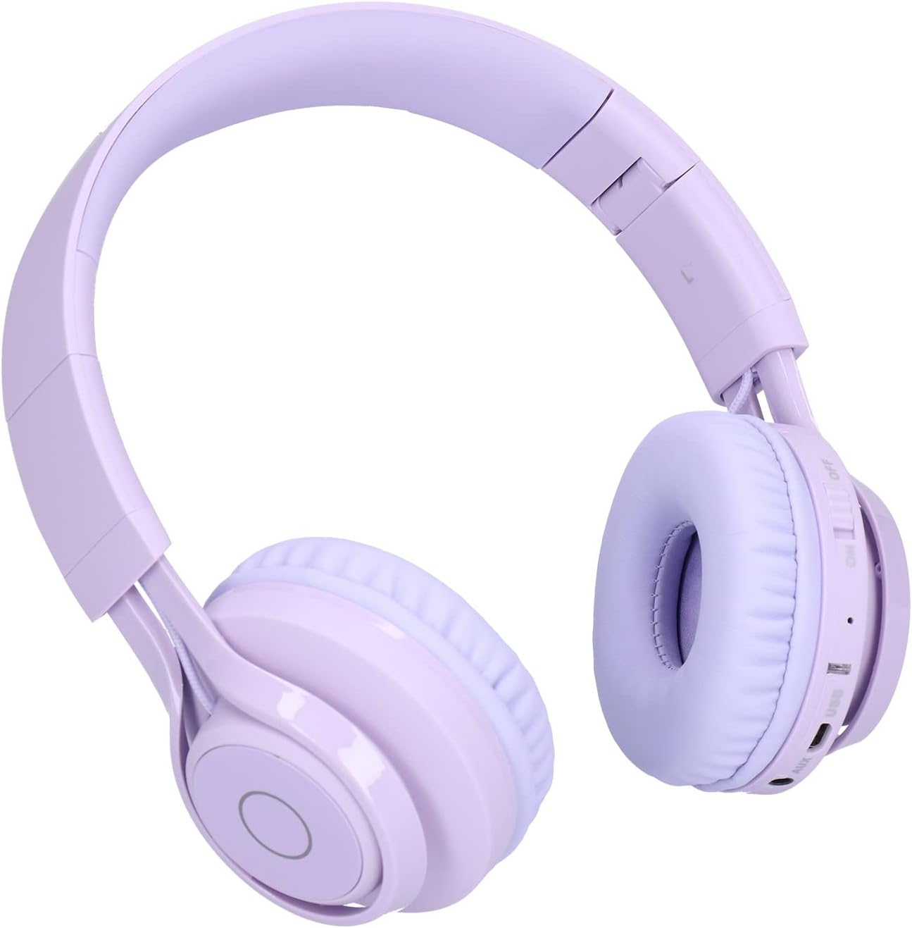 Ciciglow Wireless Children'S Headphones with Built-In Microphone, LED Lighting, Wireless, Foldable over Ear Headphones with Volume Control for Pad/Smartphones/Laptop/Pc/Tv, Soft (Purple) image number 1