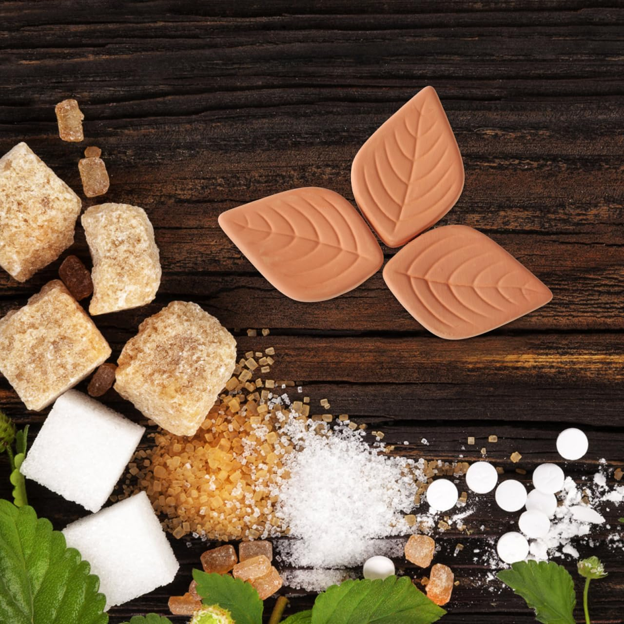 Sosoport 6-Pack Terracotta Sugar Saver Leaf Shape Reusable Brown Sugar Softener for Food Storage Containers Kitchen Organisation image number 1