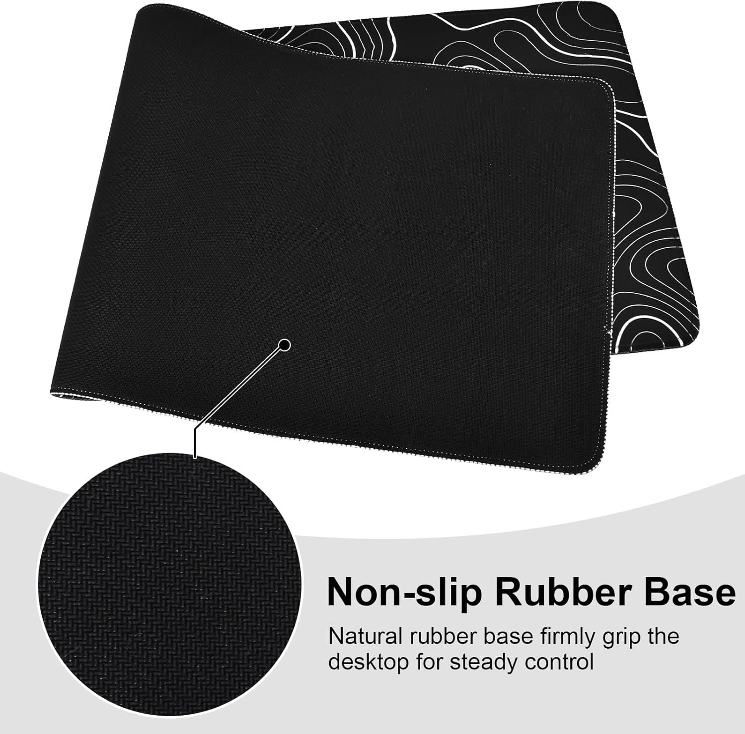 Topographic Map Desk Mat, Large Mouse Pad 800X300X3 Mm, Gaming Mouse Mat, Big Full Keyboard Desk Mat, Waterproof Non-Slip Mouse Mat Pad, Rubber Base, for Keyboard Computer PC Gamer Desk Office image number 5