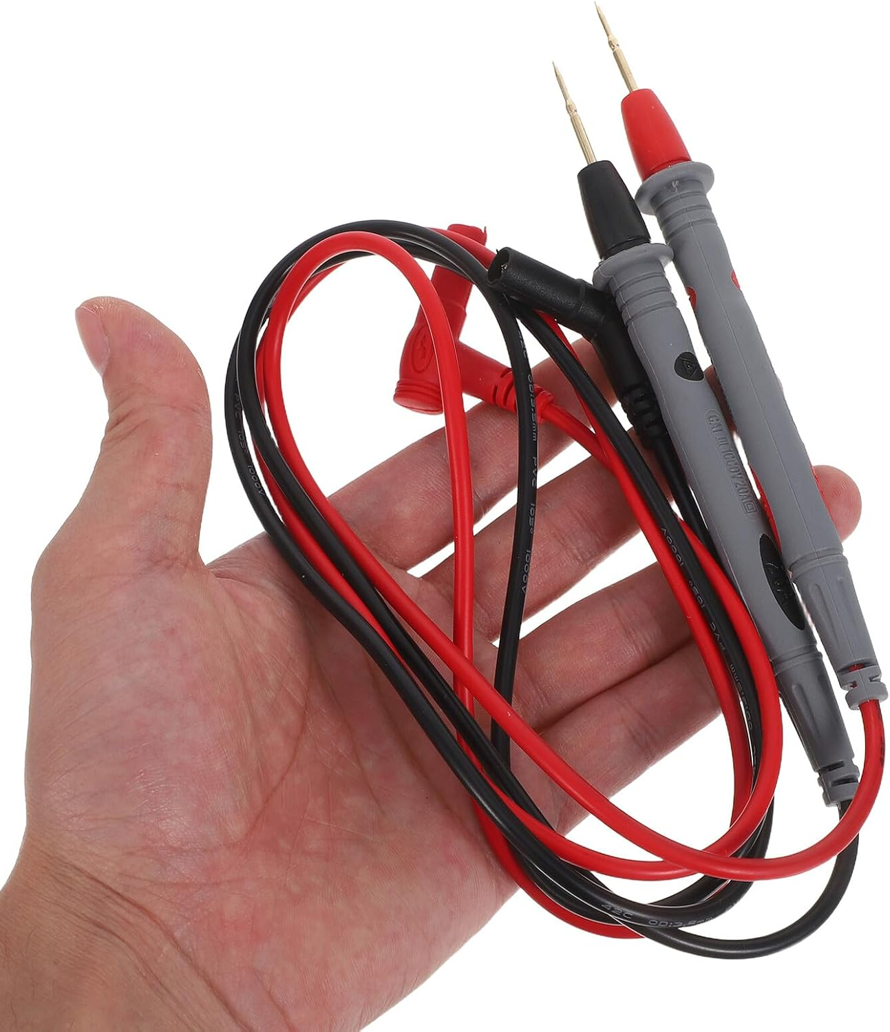 Healeved 2 Pairs 20A Dual-Color Fine Multimeter Test Probes, Universal Electrical Test Leads with Needle Tips for Automotive and Circuit Repair Testing Equipment image number 3