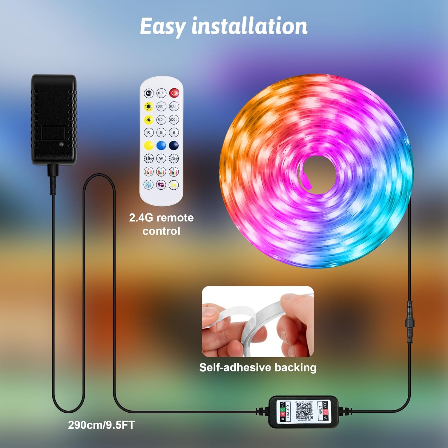 30M Outdoor LED Strip Lights, 100Ft Cozylady IP67 Waterproof Bluetooth RGB Light with App & Remote Control, Music Sync Flexible 24V Led Light Strips for Pool Gazebo Balcony Eave Patio Party Decor image number 4