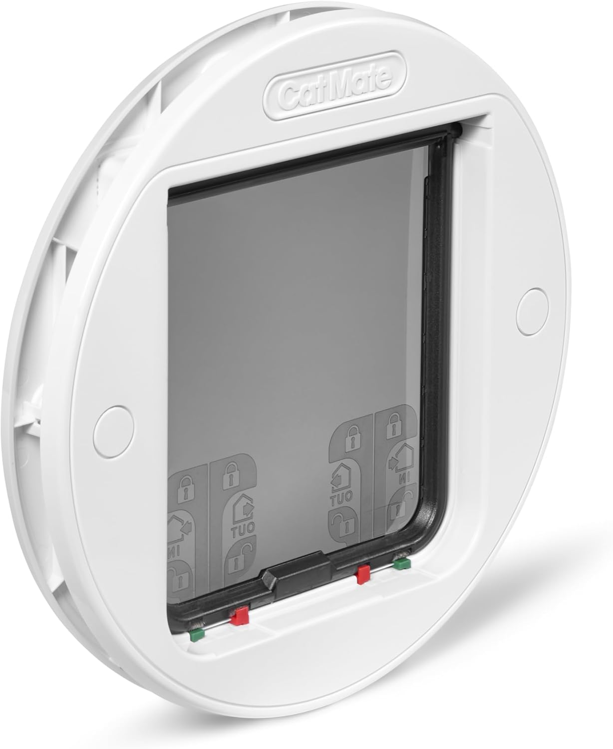 Cat Mate 357W 4 Way Locking Glass Fitting Cat Flap, White, Large image number 3