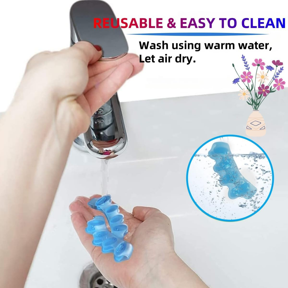 2 Pairs of Toe Separators,Ywbfove Soft Rubber Toe Extenders for Both Men and Women, for Bunions, Plantar Fasciitis, Hammer Toes, Claw Toes, Foot Pain in Both Women and Men (Blue/Transparent) image number 1