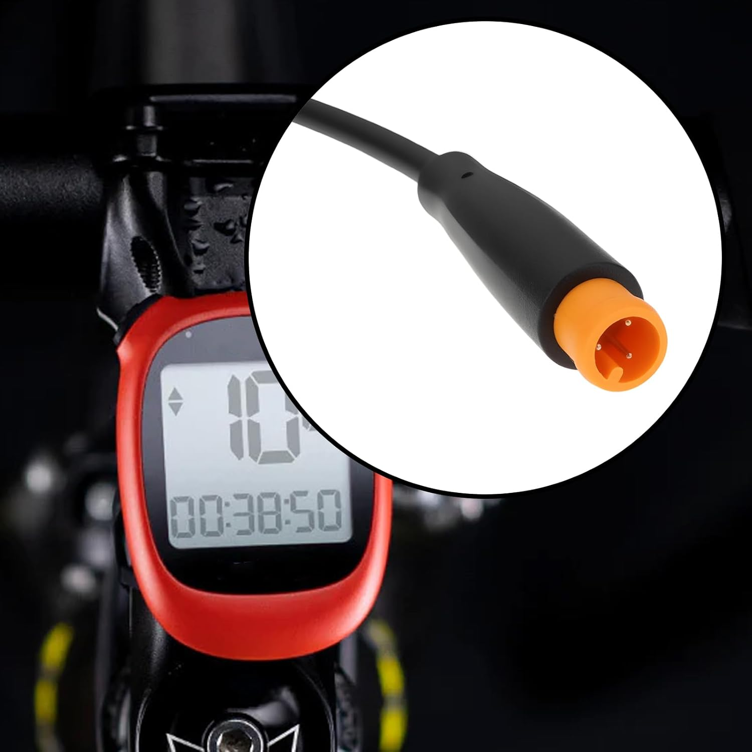 Emsea 2Pcs Bike Extension Cable M6 Male to Female Splitter Cable 40Cm for Electric Bike Sensor image number 2