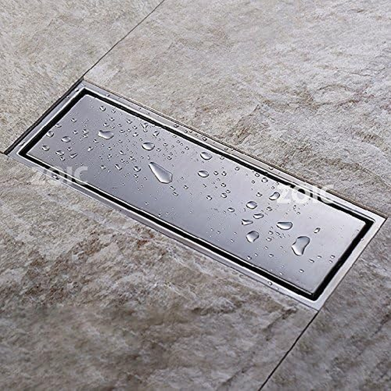 ZOIC Linear Stealth Tile Insert Floor Grate Bathroom Shower Waste Drain-304 Stainless Steel Side Outlet (700MM) image number 5