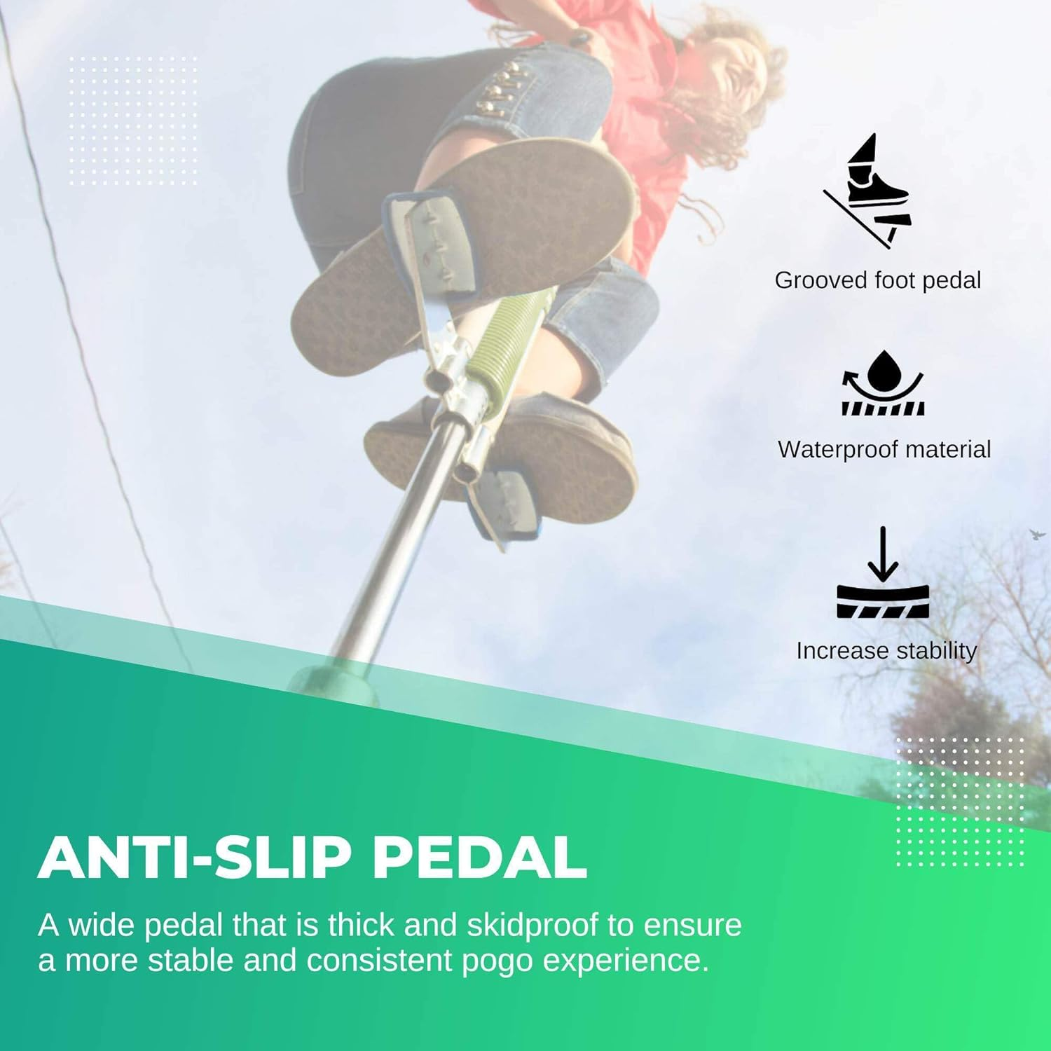 Blue Pogo Stick Kids - Childrens Jumping Jackhammer Exercise Hopper Toy image number 3