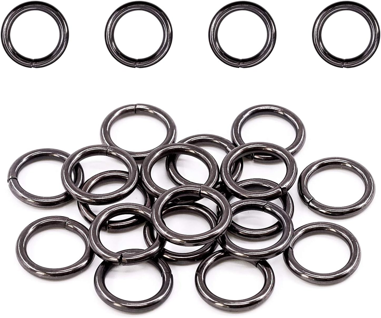 Swpeet 60Pcs Heavy Duty 3/5 Inch - 16Mm Gold Multi-Purpose Metal O Ring Metal Rings for Hardware Bags Ring Hand DIY Accessories Keychains Belts and Dog Leas (Gold, 3/5 Inch)