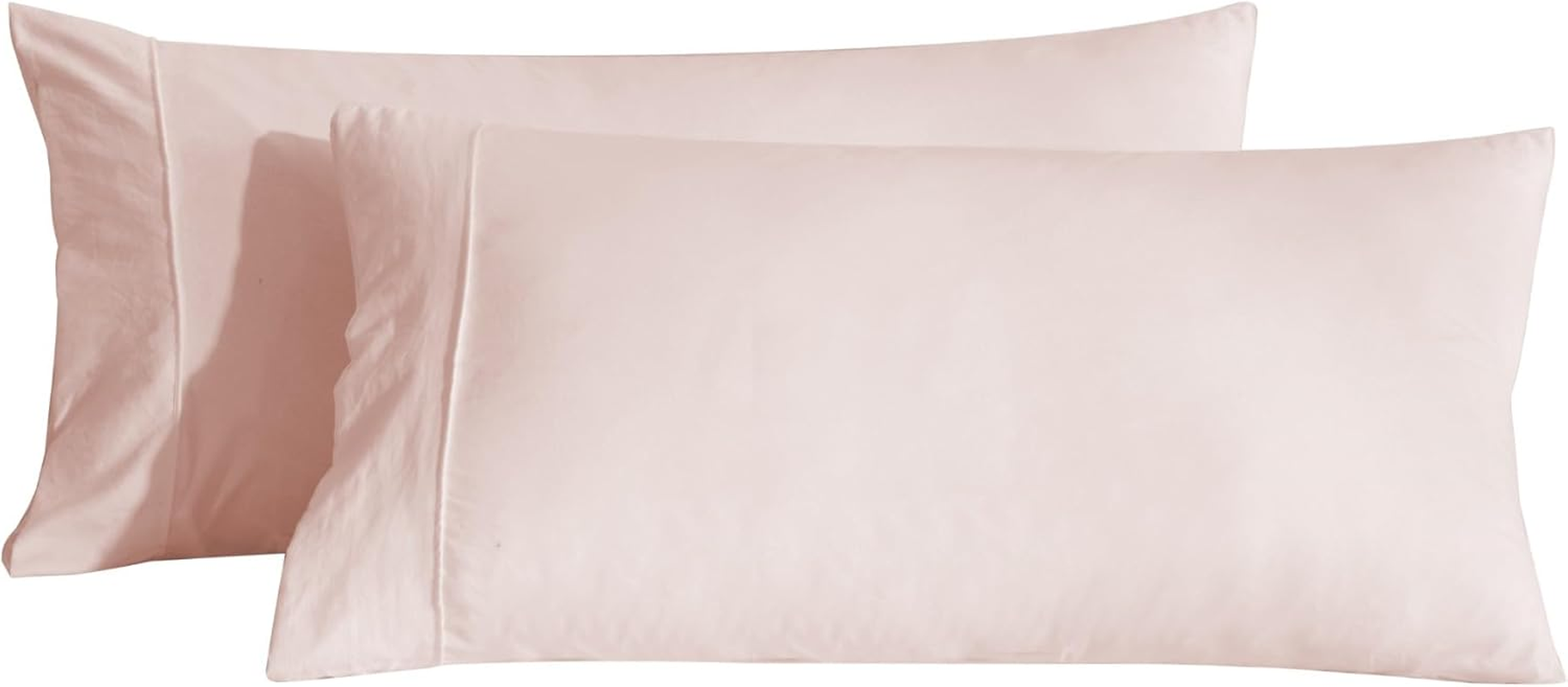 Dreamaker Superfine Washed Microfiber King Pillowcase Super Soft Microfibre All Season Breathable and Warm Wrinkle Resistant Machine Washable - Twin Pack Blush Pink image number 2