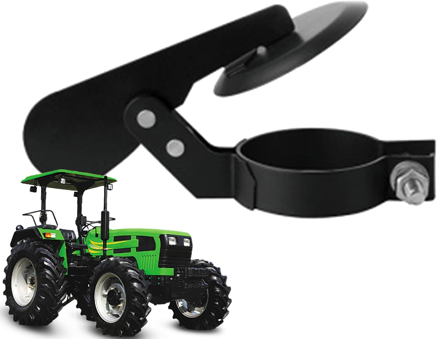 Exhaust Flapper for Tractor,Carbon Steel Waterproof Weather Flap - Wear-Resistant Black Exhaust Cover, Rainproof Exhaust Flapper for Most Tractor Models