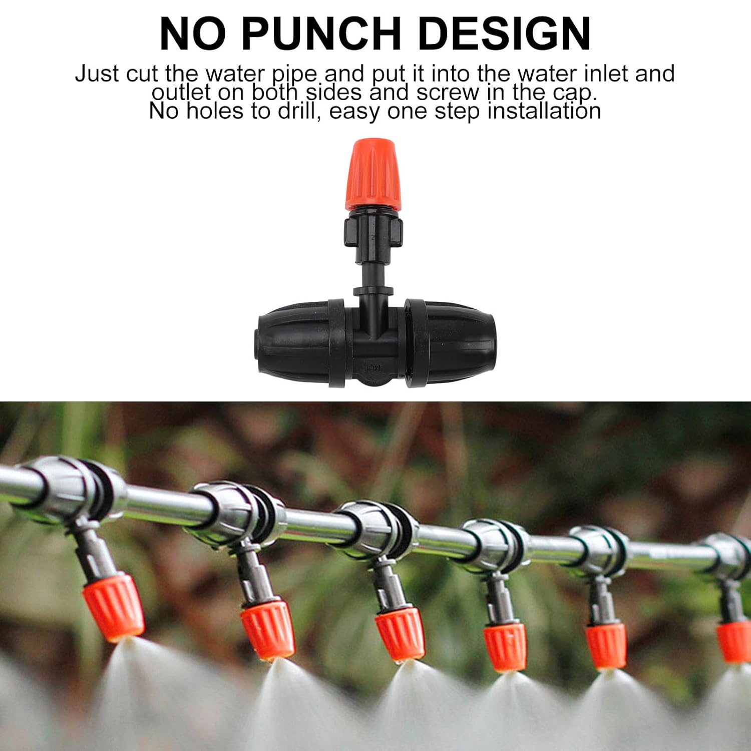 Drip Irrigation Kit, Plant Watering System with 8/12 65.6FT Tubing & Quick Connector, Automatic Irrigation Equipment for Garden Greenhouse, Flower Bed, Patio, Lawn