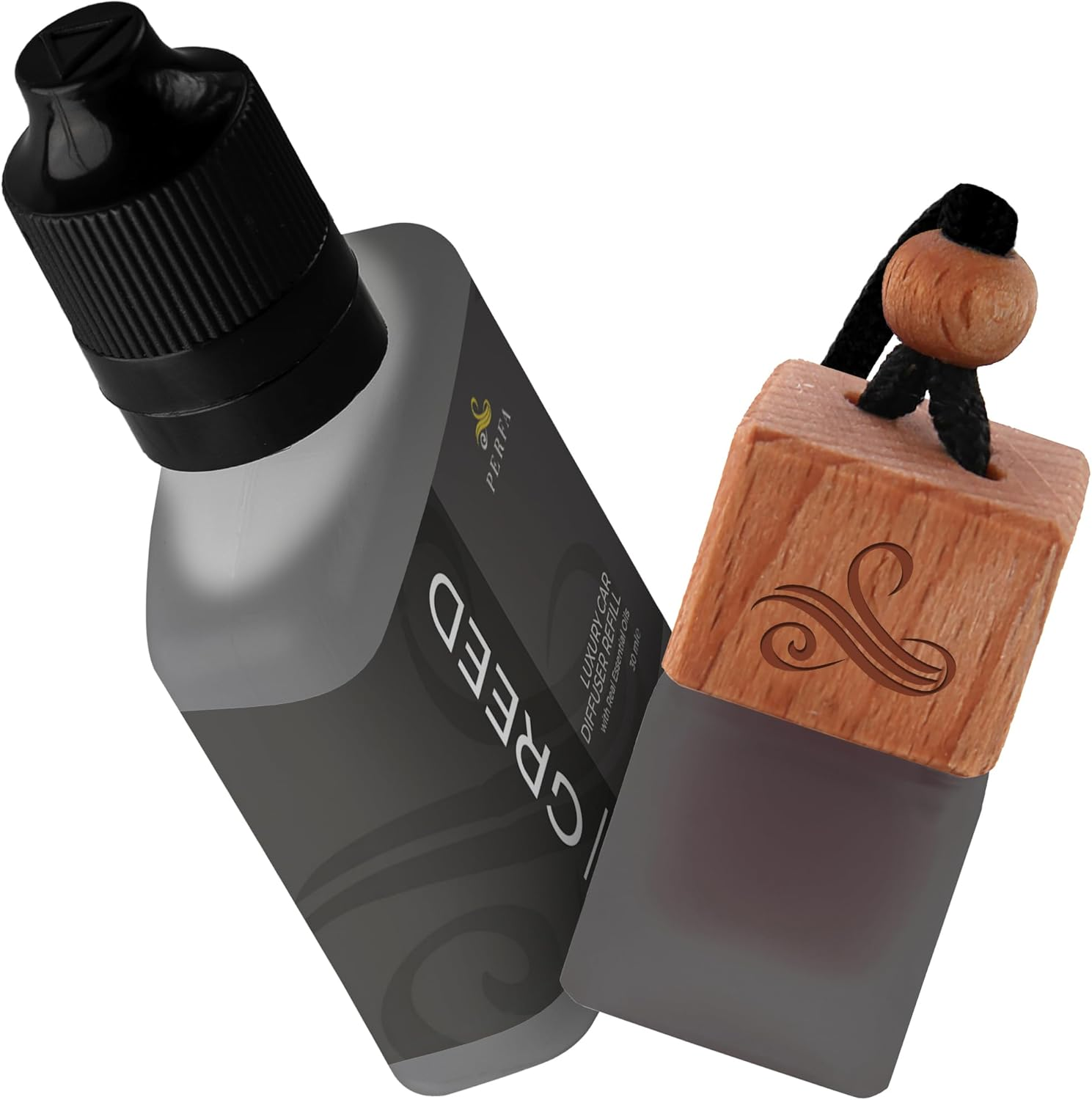 Greed Gift Set with Refill Bottle | Perfume Style Freshener | Strong Car Freshener with Odour Eliminator Technology | Automotive Air Freshener | Car Scents by Perfa image number 1