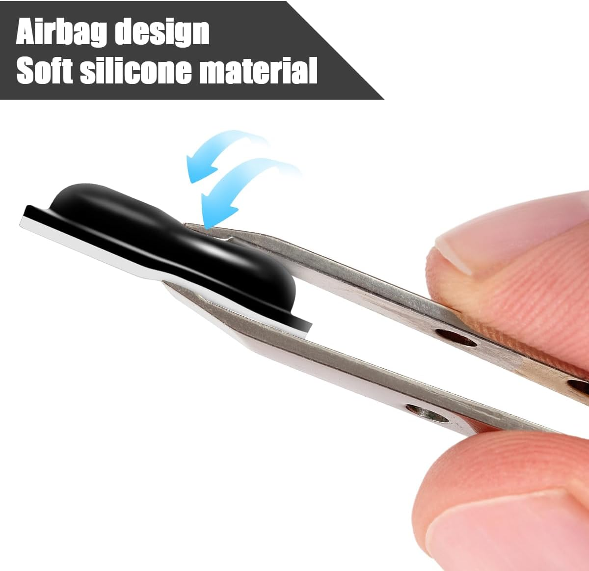 WELANE Glasses Nose Pads, 40 PCS Silicone Anti-Slip Nose Pad for Eyeglass Glasses Sunglasses (Clear & Black) image number 3