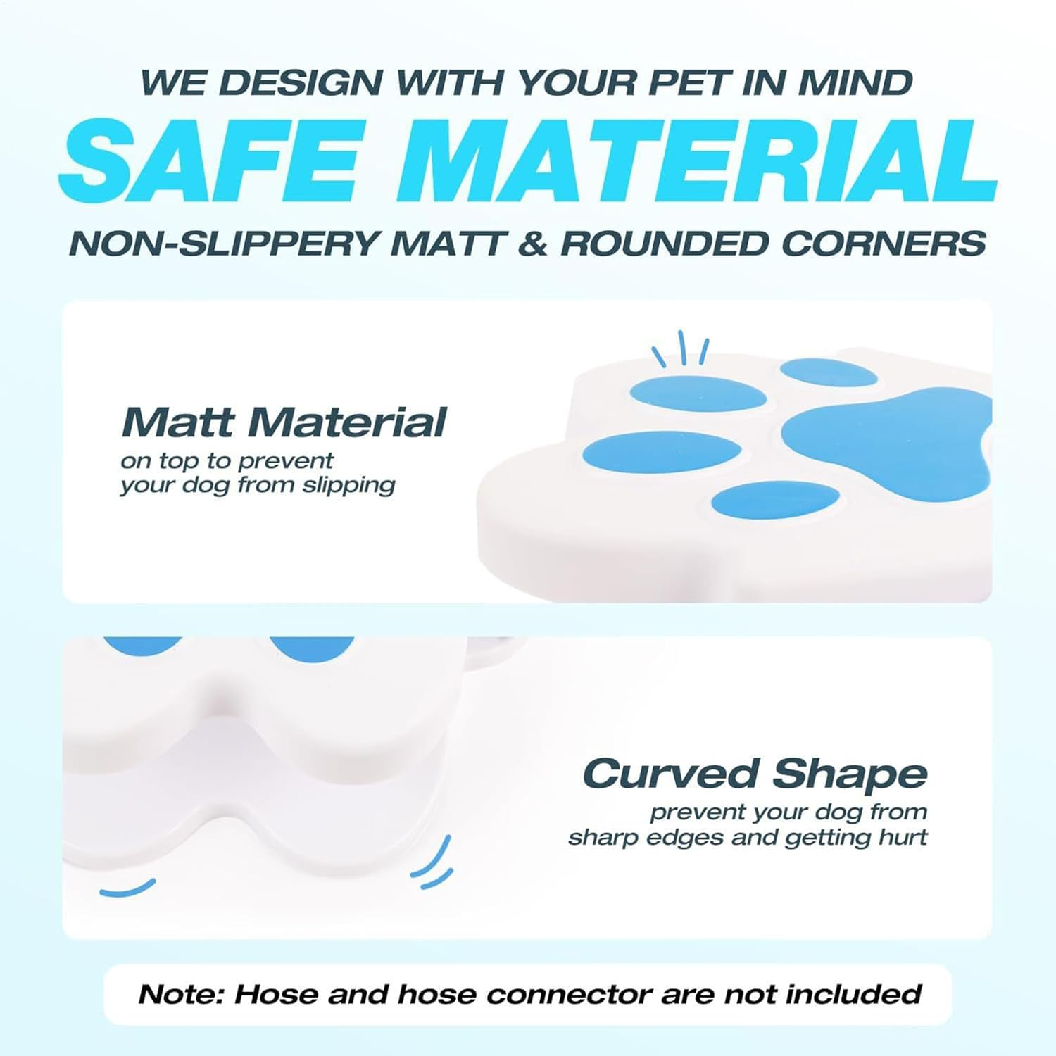 Pet Fountain Puppy Garden Toy with Water Dispenser | Controlled Treadmaid for Garden Dog Drinking Fountain - Puppy Garden Toy with Water Dispenser - Paw-Controlled Tritac Pet Hydration System Puppy image number 6