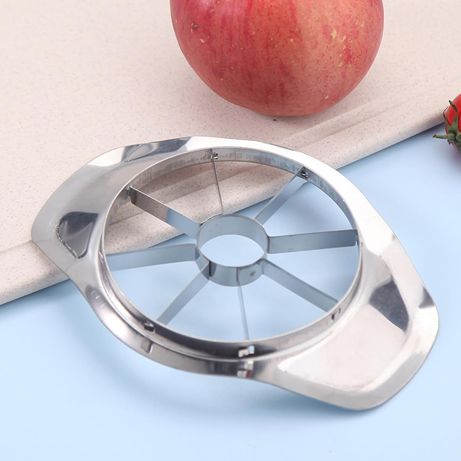 Stainless Steel Apple Slicer and Corer 8 Blades Food Grade 304 Extra Large Heavy Duty Apple Cutter image number 2