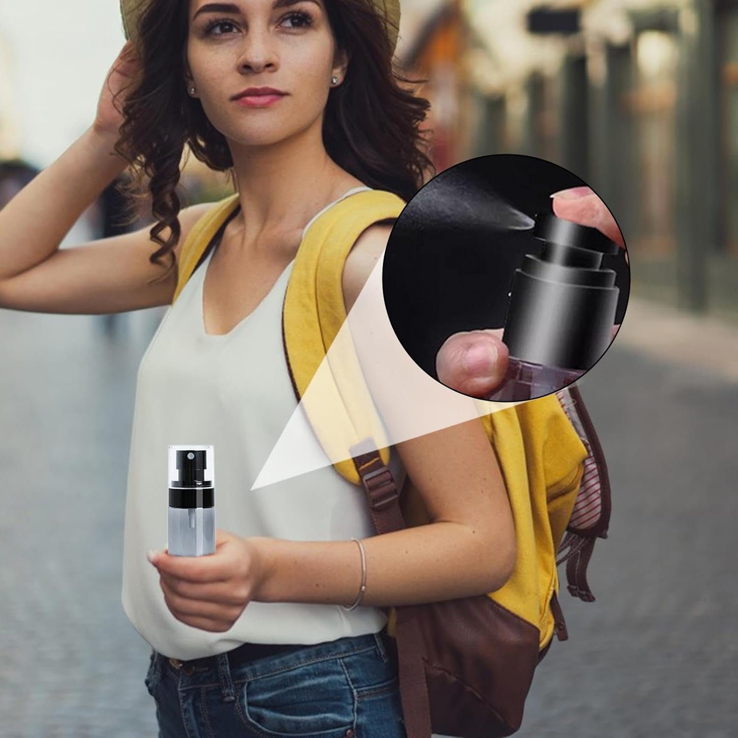 Raypontia Refillable Travel Spray Bottle, Empty Small Spray Bottles,Perfume Spray Bottle | Clear Empty Fine Mist Leak Proof Travel Bottles image number 1