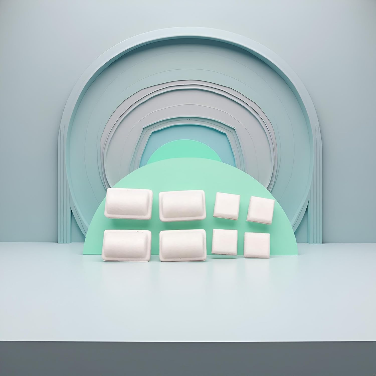 White 8 in 1 Screw Rubber Feet Kit Cover Set for WII Console White Accessories image number 6