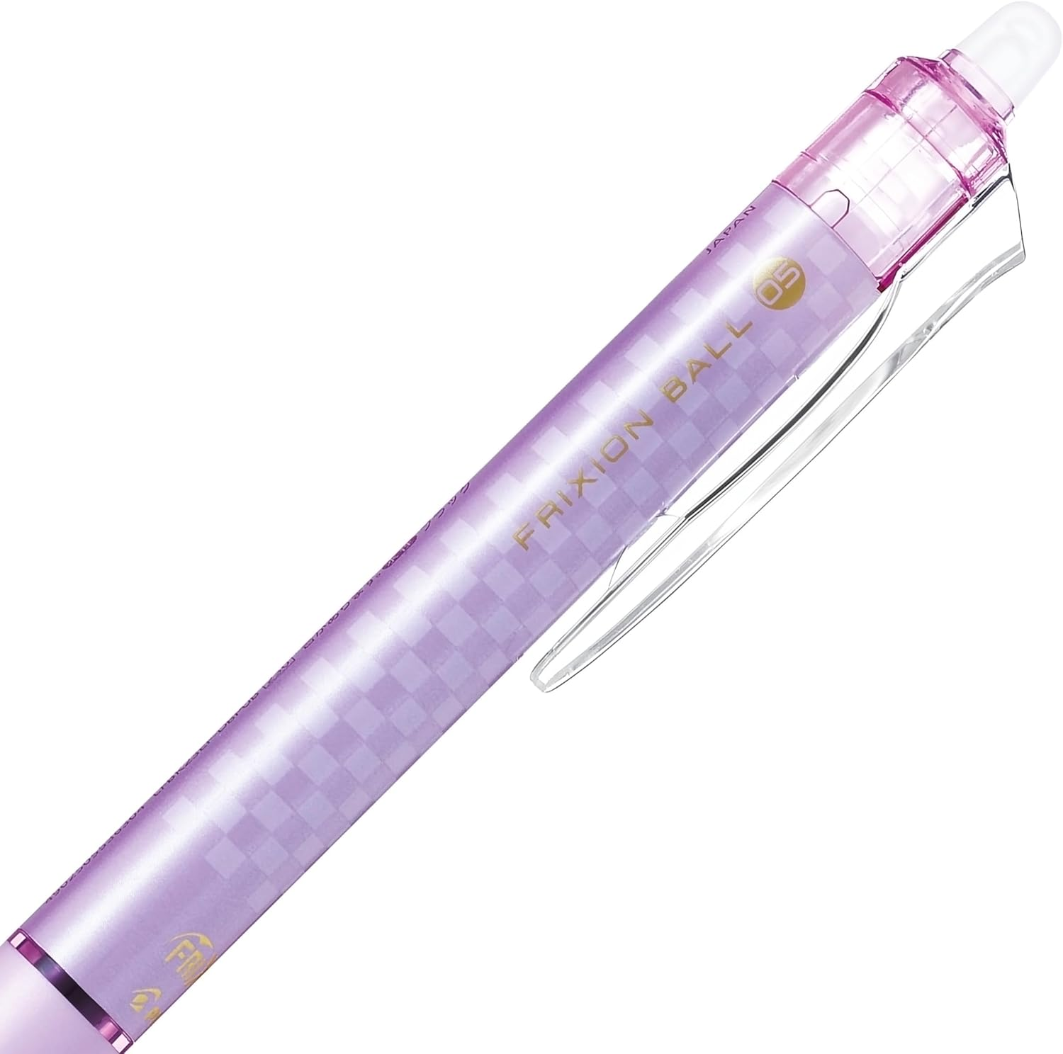 Pilot Frixion Design Series Retractable Erasable Gel Pen, 0.5 Mm, Purple Barrel, Black Ink image number 3