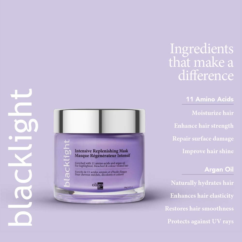 Oligo Professionnel Blacklight Intensive Replenishing Mask 200Ml image number 4