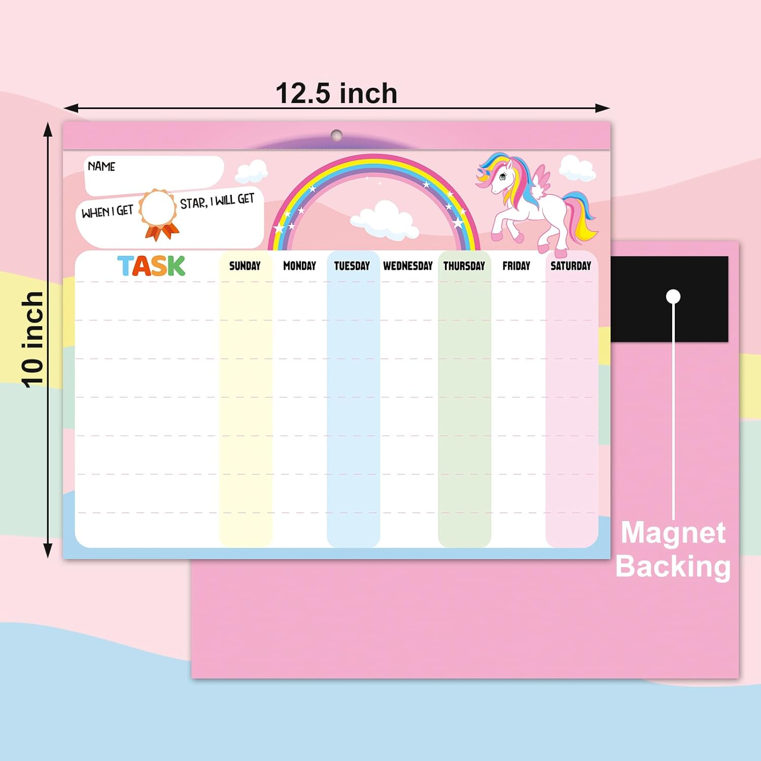 Behavior Reward Chart System for Kids Girls Toddlers - Pad with 30 Chore Charts, 1920 Star Stickers, 96 Incentive Stickers to Motivate Responsibility and Good Habits (Unicorn) image number 5
