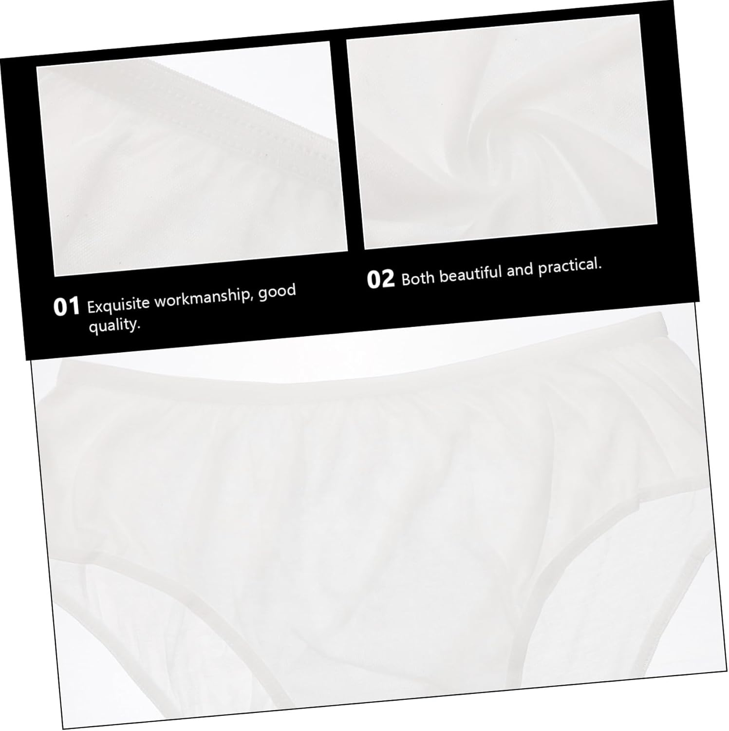 CLISPEED Disposable Maternity Panties Women Flexible Postpartum Confinement Underwear Cotton White XXL Portable 4Pcs for Postpartum Recovery image number 3