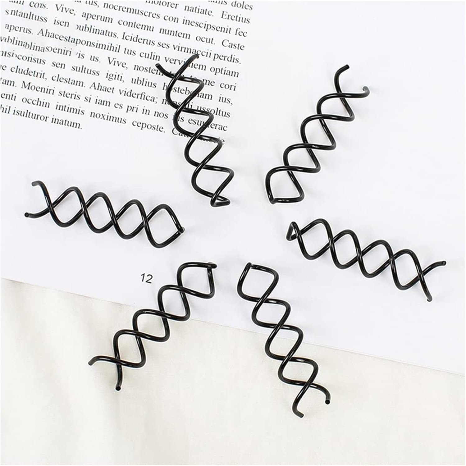 Pack of 20 Black Spiral Hair Clip Spiral Pin Spiral Hair Clip Spin Clip Bun Hair Pin for DIY Hair Style image number 1