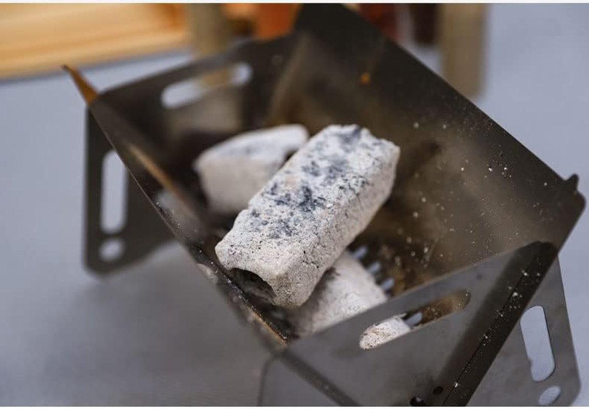 Portable Wood Stove &ndash; Compact Camping Burner with Grill Mesh, Stainless Steel Solo Backpacking Stove for Hiking, BBQ, Picnic & Travel | Detachable, Lightweight (397G) & Durable RS012T