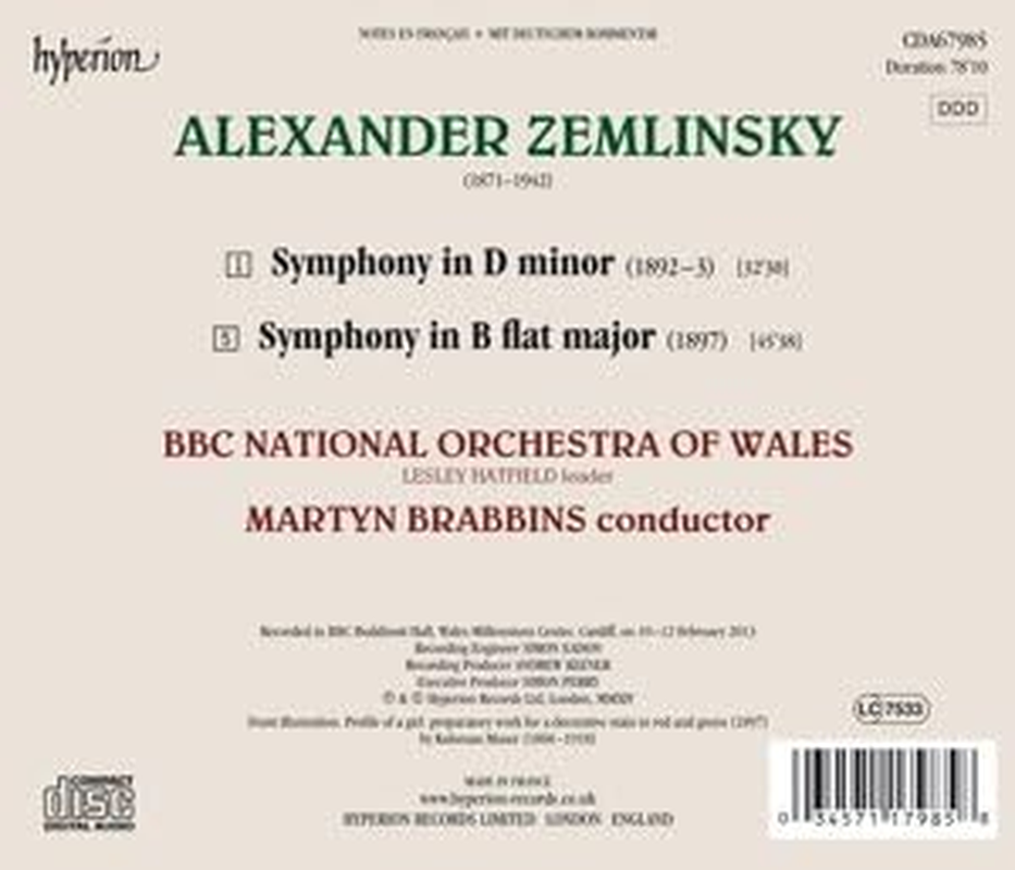 Zemlinsky Symphonies Nos.1 2
