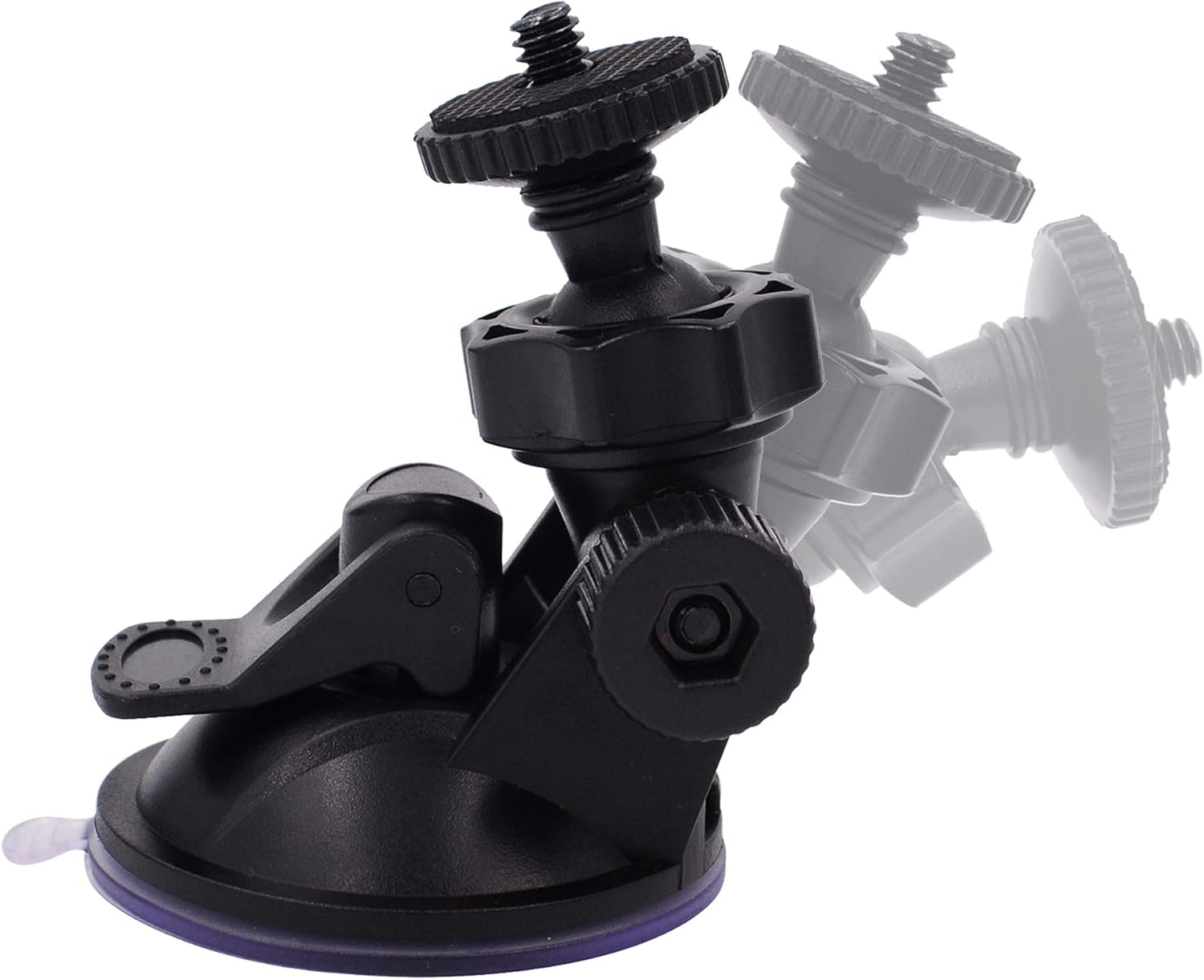 Isaddle CH01A 1/4" 1/8" Thread Camera Suction Mount Tripod Holder in Dash Cam Mount Holder - Screw Tripod Windshield Holder Fits Sony/Canon/Ricoh/Hp/Gopro/Oculus (M4 M6 Screw Join Ball Included)