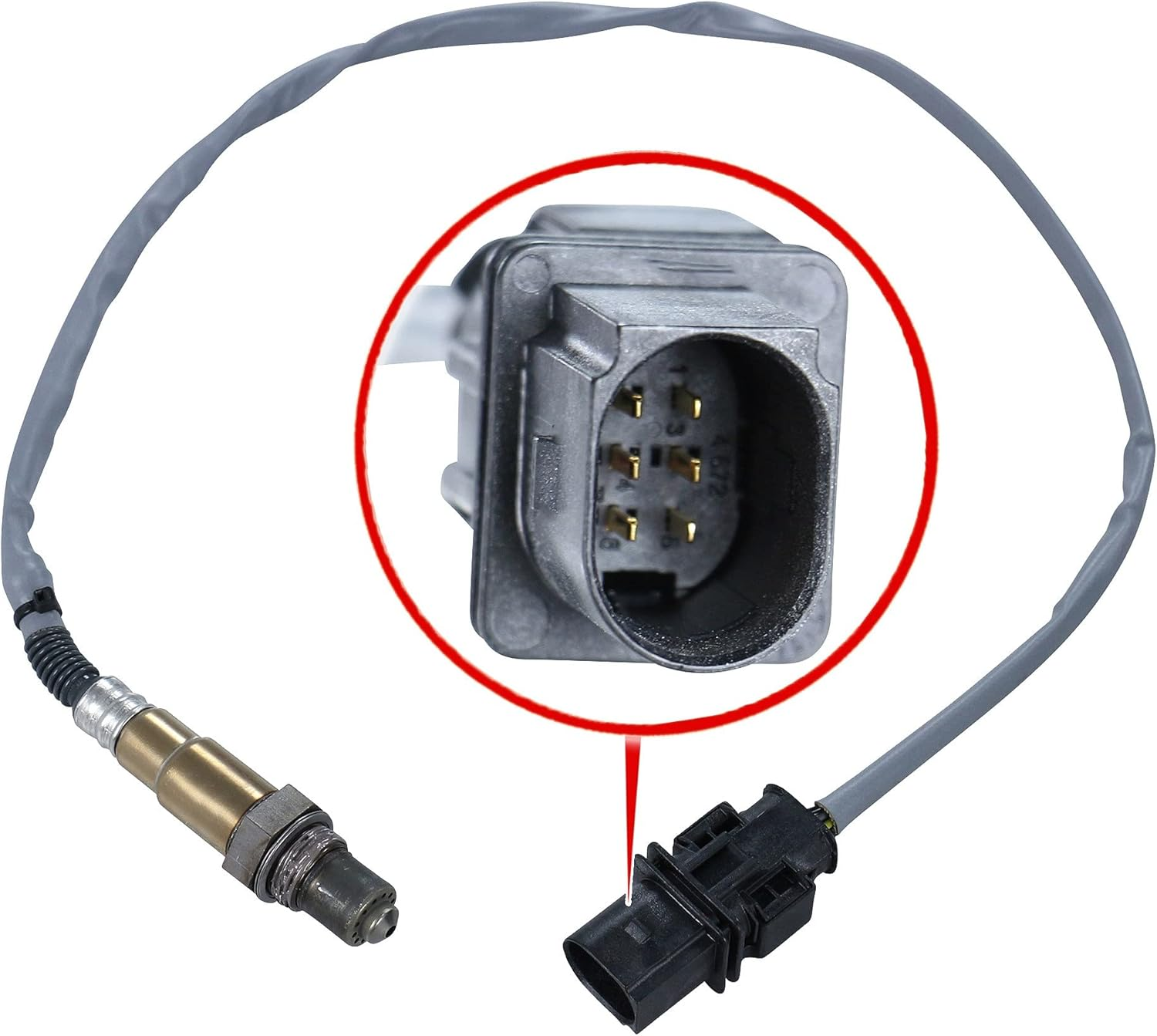 Genuine Bosch Lambda Oxygen Sensor Pre Cat Upstream 0281004148-5 Circuits, 750Mm Overall Length - High-Quality Replacement Part for Optimal Engine Performance image number 2