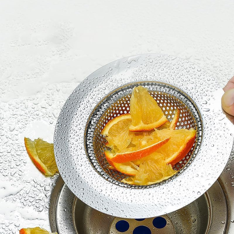 Tongke 2 Pcs Stainless Steel Kitchen Sink Strainer, Anti-Clogging Sink Disposal Stopper, Perforated Basket Drains Sieve for Kitchen Sink Drain (Medium*2) image number 4