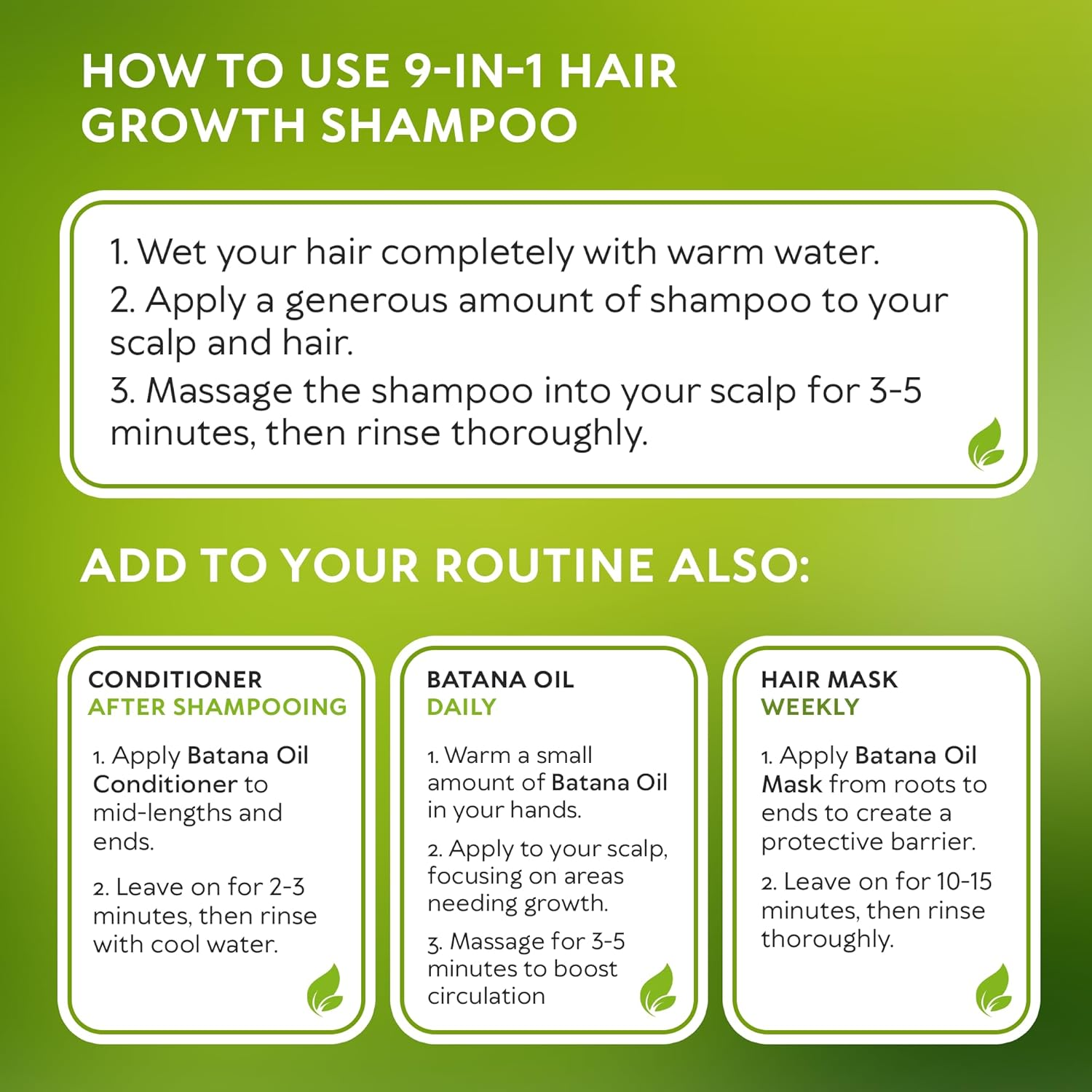 Batana Oil Shampoo for Hair Growth - Routine Shampoo for Thinning Hair for Women & Men - 9-In-1 Natural Hair Loss Shampoo with Biotin, Rosemary Oil - Thickening Hair Treatment & Regrowth image number 1