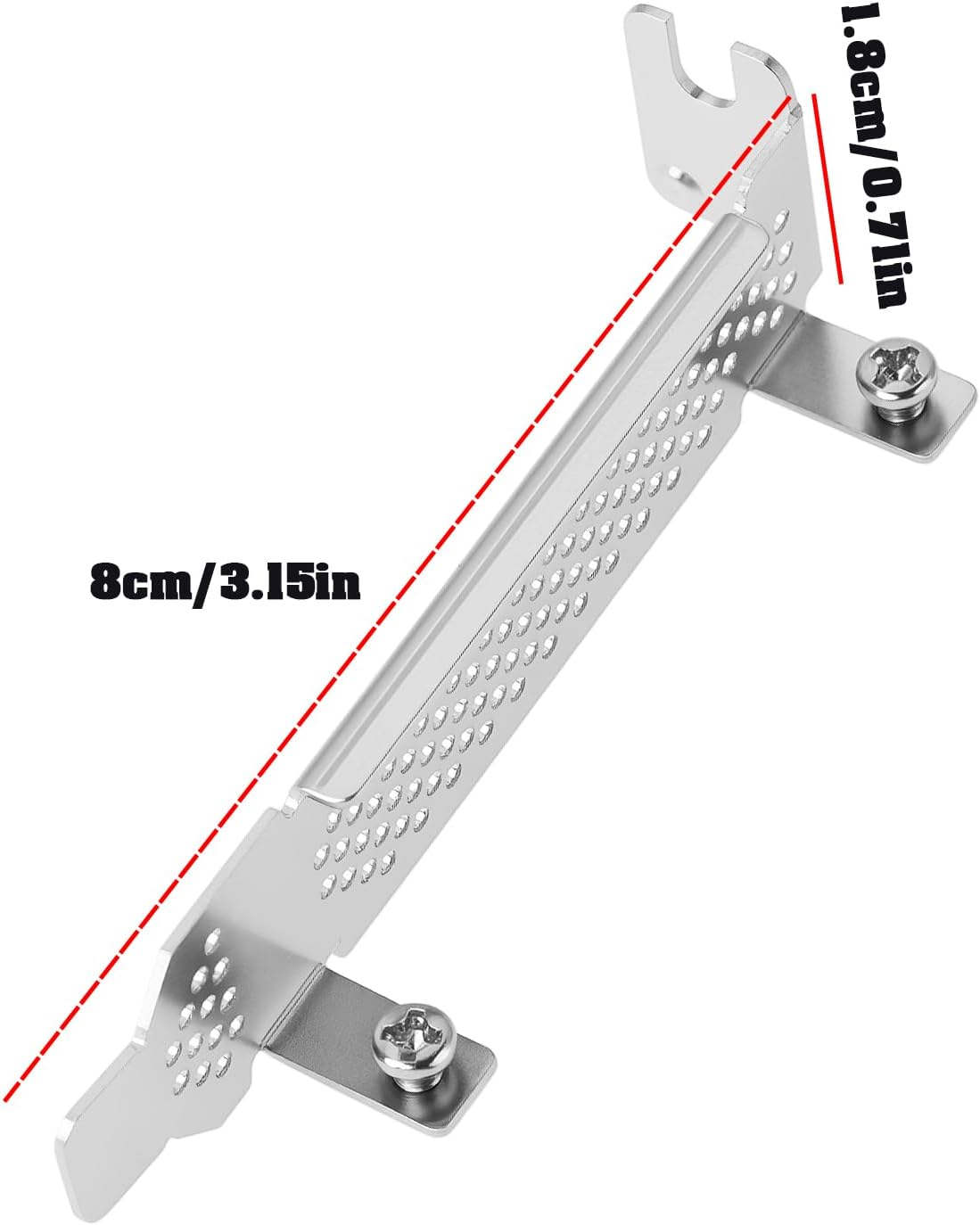 Ecsing 2Pcs Computers PCI Half Height Bracket Compatible with Dell H200 H310 Compatible with HP H220 with Screws image number 2