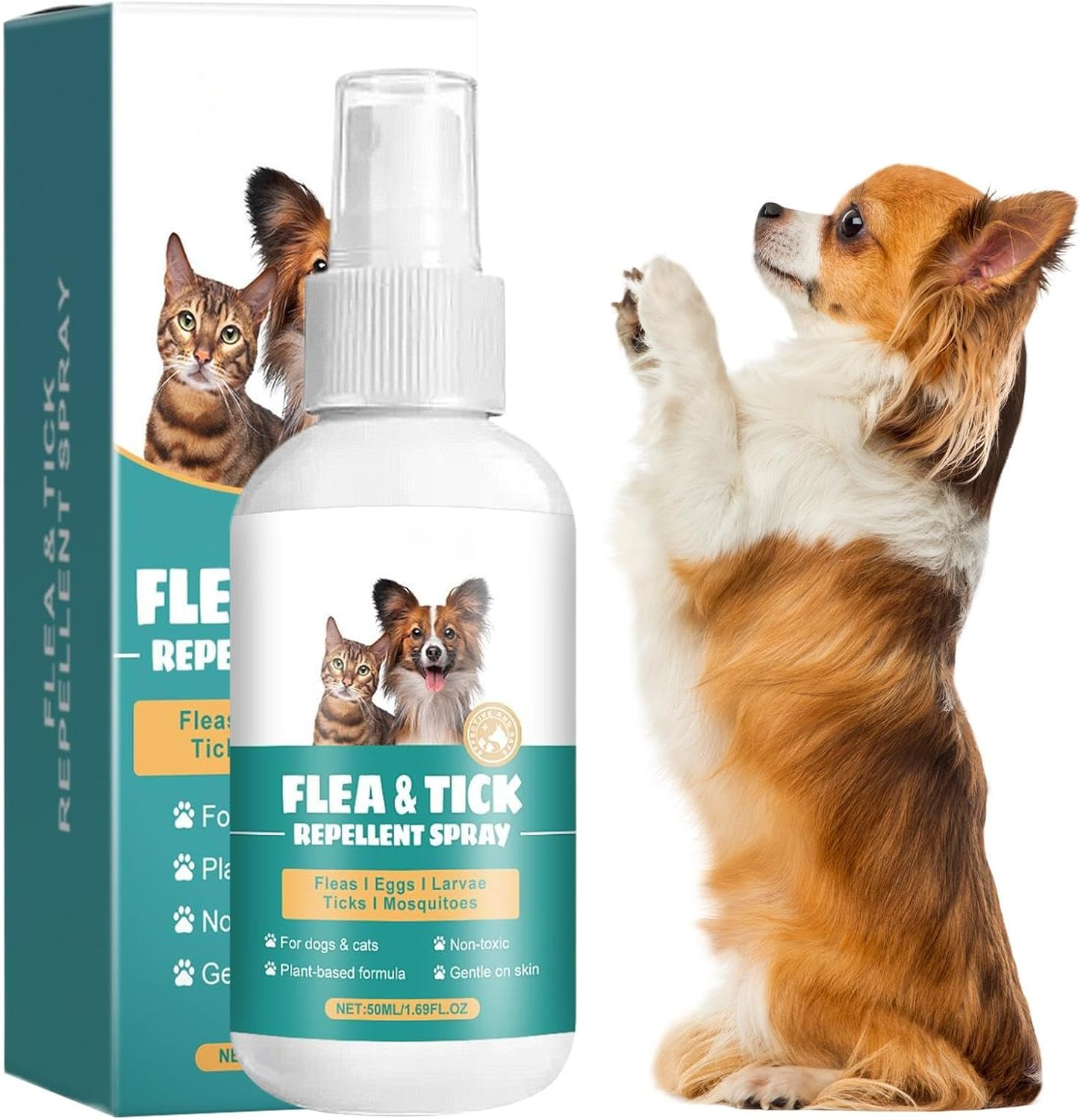 Dog Itch Spray | Itch Tick Natural Spray,Long-Lasting Safe Fast Acting Effective Pet Supplies for Irritated Skin Itching Pets Puppy Kittens Cats image number 6