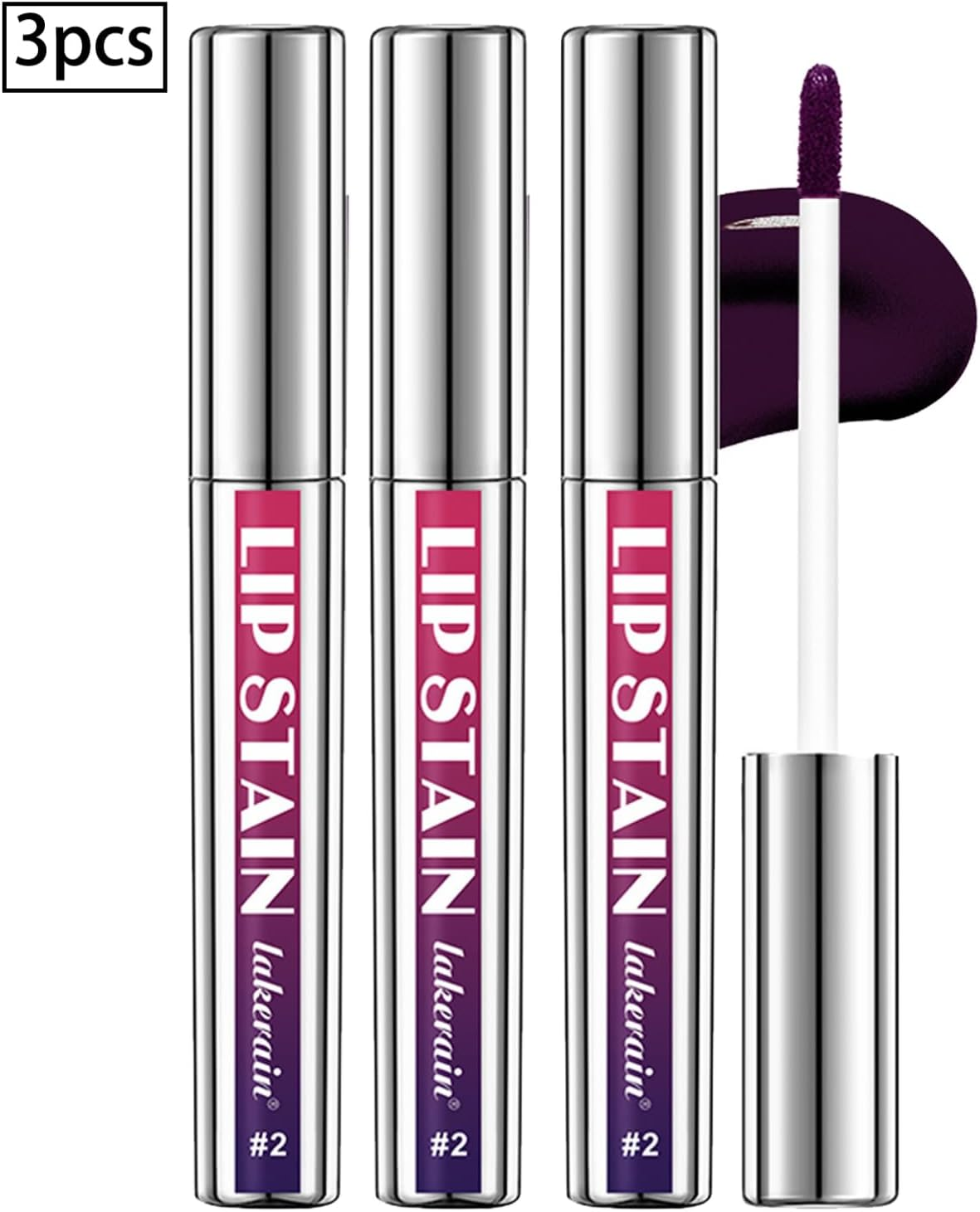 Aislor Smudge Proof Lipstick Liquid Lip Stain Waterproof Long Wearing for Women Hydrating Non Sticking with Vibrant Glossy Finish Cool Rose 3Pcs One Size - Light Pink image number 3