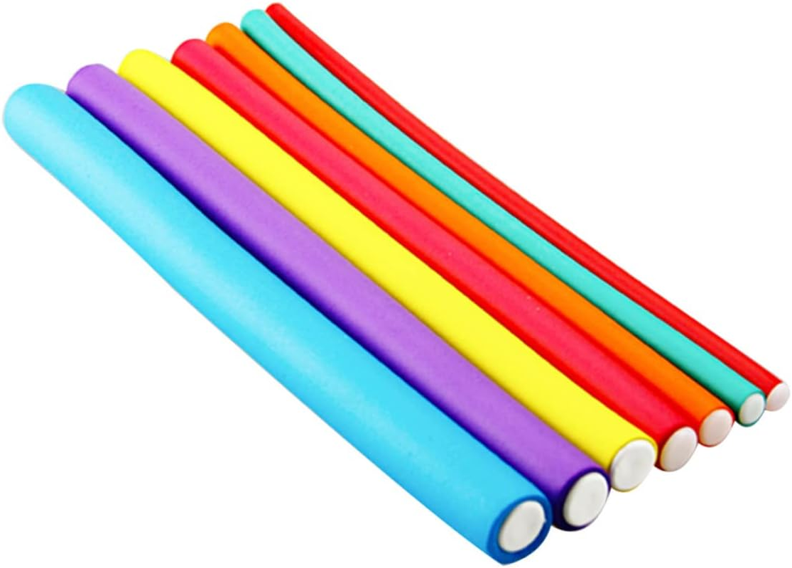 DECHOUS 20Pcs Hair Curling Flex Rods Spiral Curl Sticks Heatless Cold Wave Hair Rollers Multifunctional Styling Tool with Random Colors Random Color image number 2