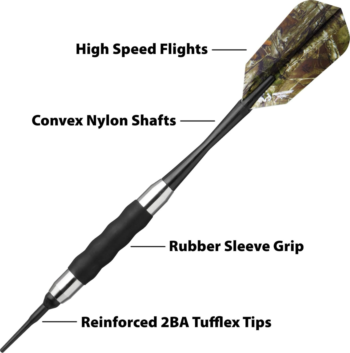 Fat Cat Realtree Hardwoods HD Camo Soft Tip Darts with Storage/Travel Case, 16 Grams image number 6
