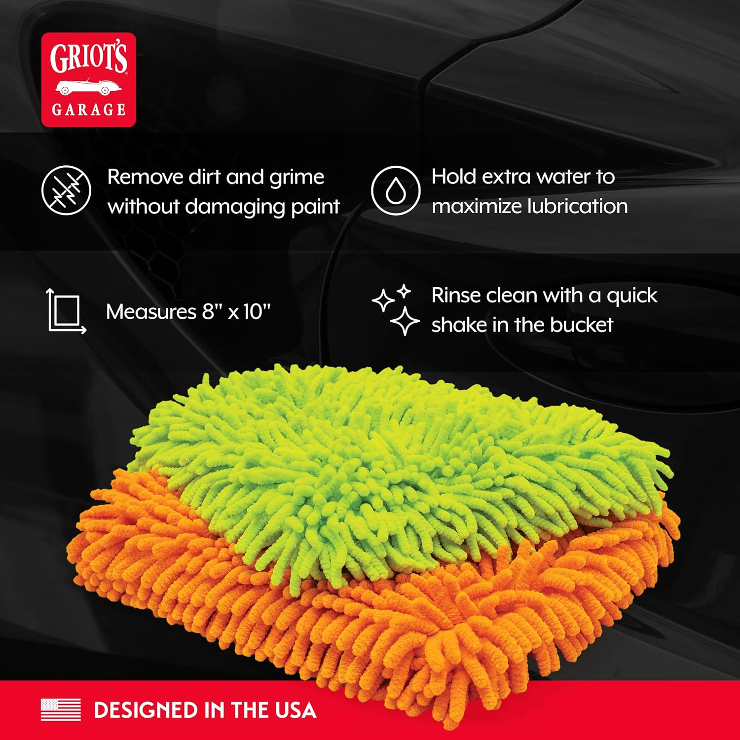 Griot'S Garage Microfiber Wash Pads, Standard (Set of 2) image number 1