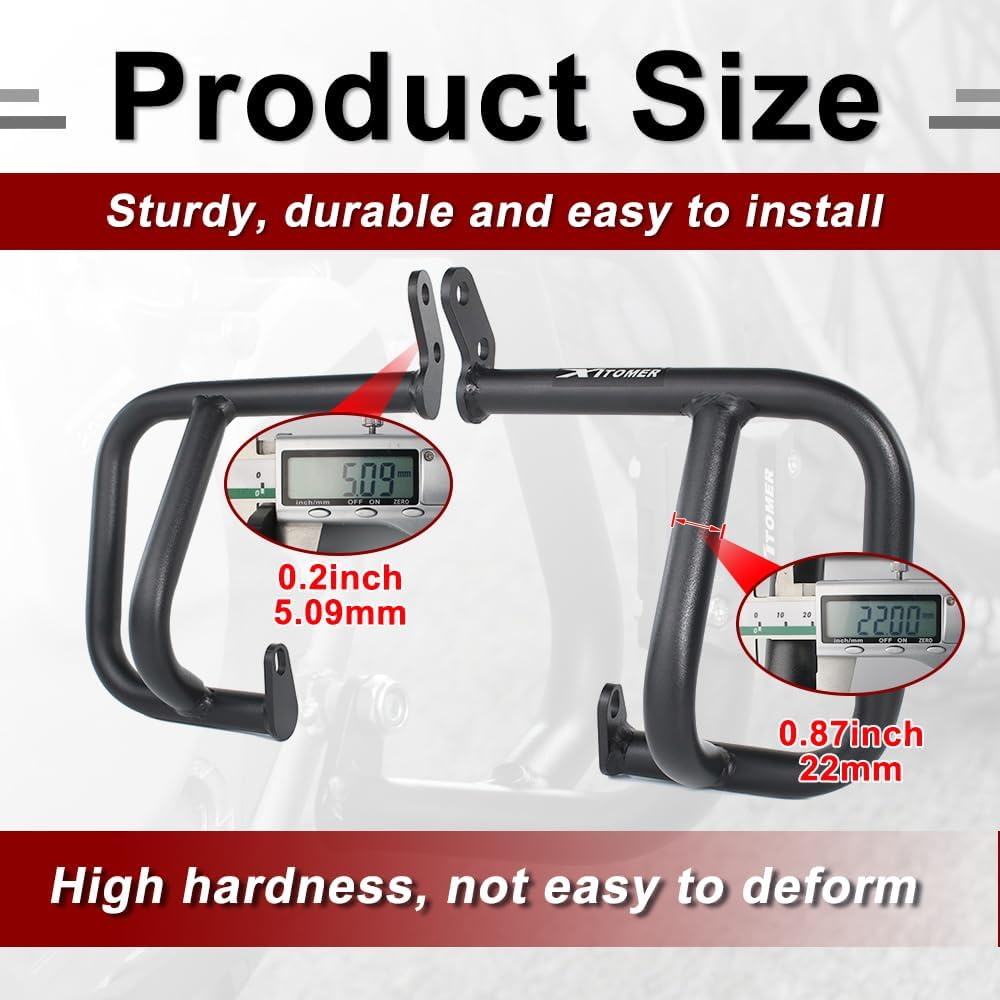 Xitomer Motorcycle Crash Bars Highway Cage Fit for DR650 / S / SE 1996-2024, Black, Front, Steel, Bolt-On, Engine Guard image number 1