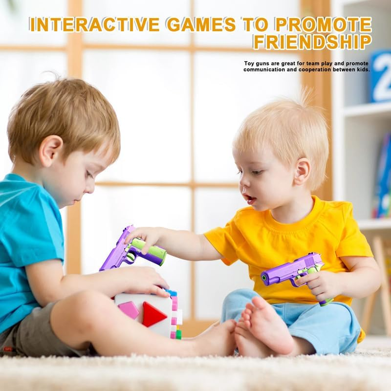 1911 3D Printed Toy Pistol,Soft Bullet Toy Gun for Boys,9Inch,Stress-Relieving Toys for People with ADHD, Anxiety, and Depression(Purple&Green) image number 3