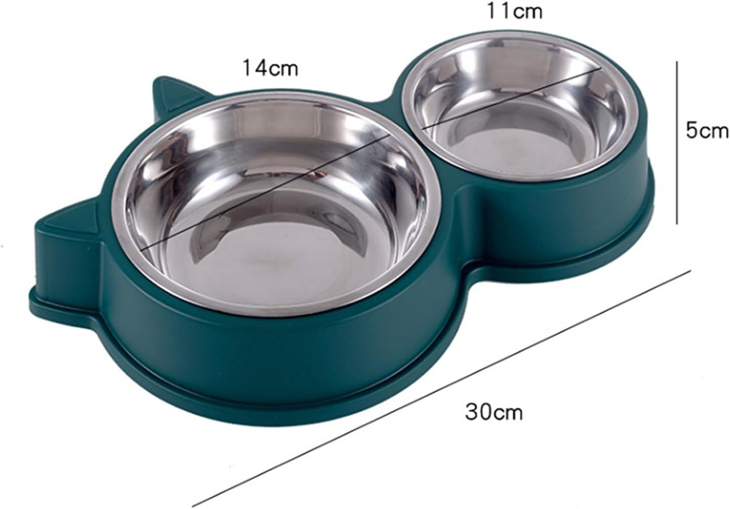 Double Dog Bowls, Stainless Steel Pet Feeder Bowls Non Tipping Auto Watering Cat Water Food Bowls, Pet Feeder Bowls Pet Accessories Food Water Feeder for Puppy Small Medium Dogs Cats image number 6