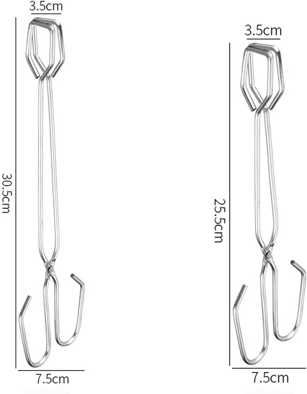 Scissor Cooking Tongs 2 PCS, Stainless Steel Kitchen Food Tongs for Cooking, Metal Barbecue Bread Buffet Pliers, Heat Resistant for BBQ and Cooking image number 4